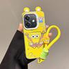 KEYSION Cute Ear Cartoon Case for OPPO A3 A3X 5G A5i with Lanyard Soft Silicone+PC Shockproof Phone Cover for OPPO A40 A40m