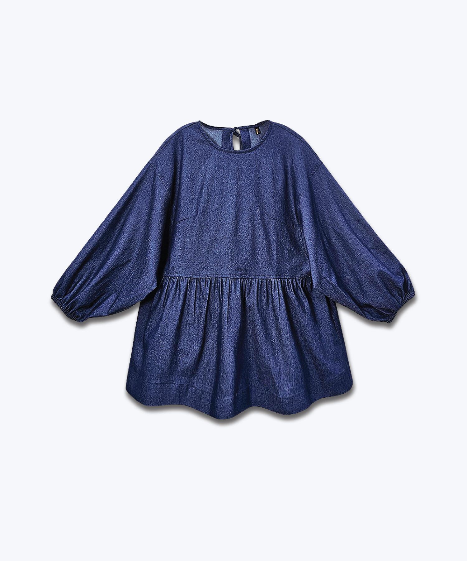 Rua Double 789 25 Ss April Balloon Blouse (Denim / Navy) 2 Colors Denim/M