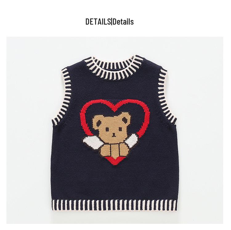 Ärmellose Strickweste für Kinder - Herbstpullover-Cardigan für Mädchen, 2025 Mode