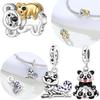 Charms Copper Original Animal Pendants Chameleon Panda Koala Beads Fit Bracelet Women Jewelry Diy Fine Gift
