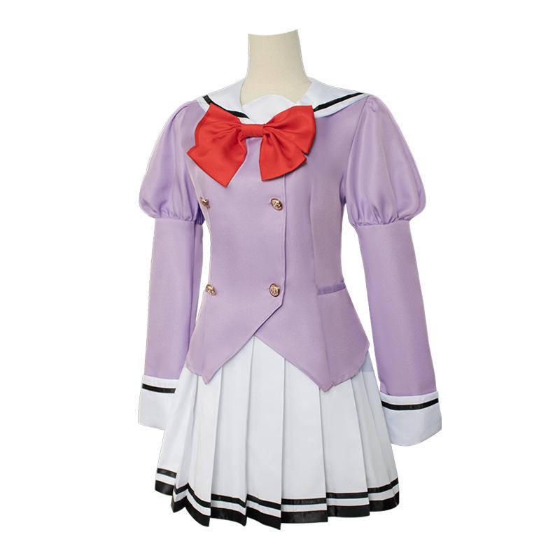 Anime Engage Kiss Kisara Cosplay Rosa Perücke JK Schulkleid Komplettes Set Uniformen Halloween Weihnachtsfeier Kostüme