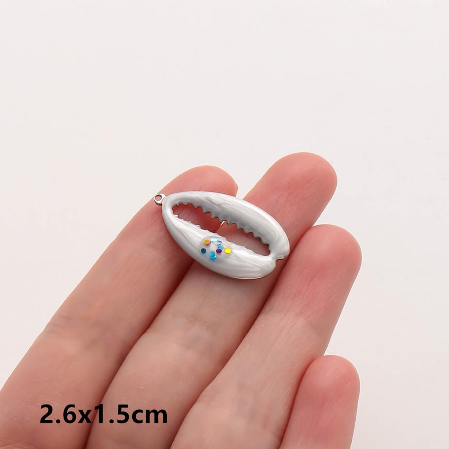 2Pcs Silver Color Marine Life Pendant Whiteblue Enamel Charm Turtle Starfish Fish Diy Stainless Steel Charms For Jewelry Making