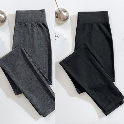 Autumn Women's High-Waist Slimming Leggings - Versatile Solid Color Plus Size