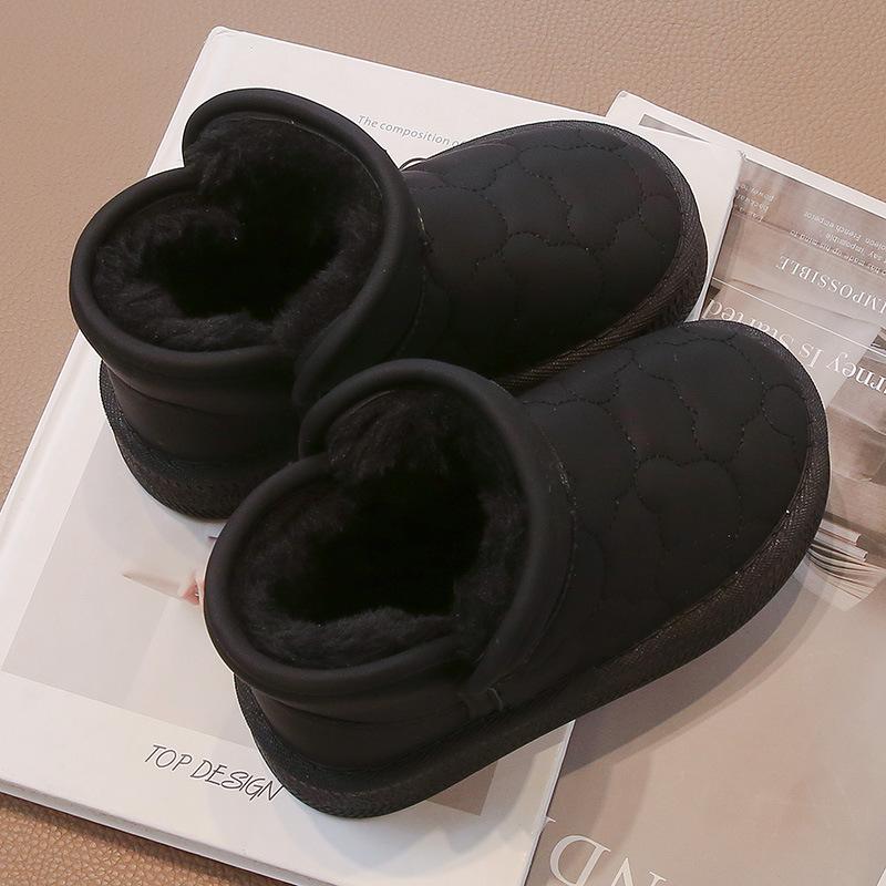 Girls' Fleece Snow Boots Children's Non-slip Large Cotton Shoes Cold-resistant Warm Cotton Boots