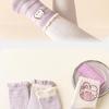 Princess Girls' Mid-Calf Cotton Socks – Cute Cartoon Design for Spring, Autumn, and Winter
