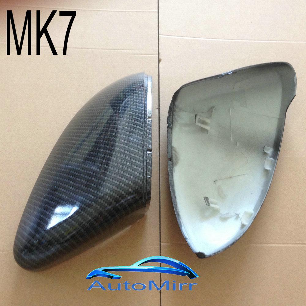 Kibowear for Volkswagen Golf GTI 7 R Wing Mirror Cover Caps (Carbon Effect)  MK7 GTD 7.5 VII Polo 6R 6C Scirocco Passat