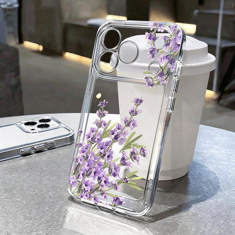 Shockproof TPU Case For iPhone 17 16 Pro 15 14 13 12 Pro Max 11 Transparent Soft Silicone Colorful Flowers Printed Phone Cover