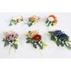 Realistic Rose Boutonniere Wedding Corsage Handmade Wrist Flower Optional for Weddings Decoration in Soft Color