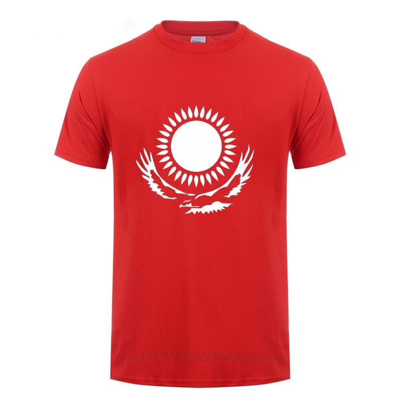 Maglietta Cool Bandiera del Kazakistan Uomo Kazako Estate Manica Corta Girocollo Cotone Novità Divertente Casual Maglietta Maglietta Dropshipping