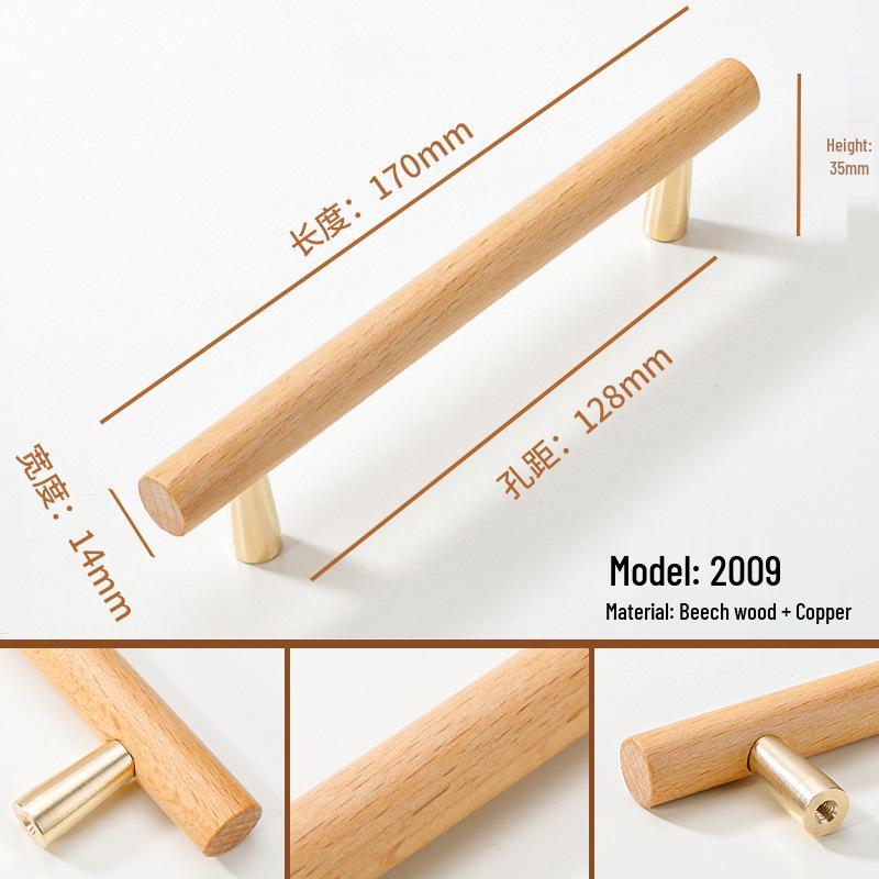 Solid Wood Cartoon Drawer Pull Knob for Children's Room
