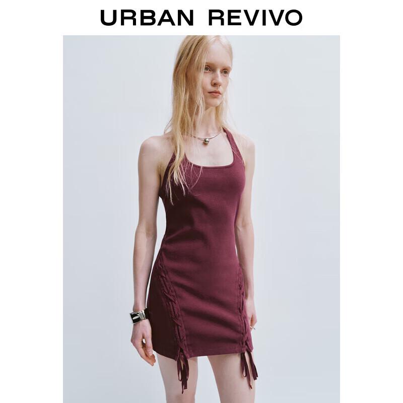 UR Women s Summer Cross-Strap U-Neck Halter Dress M