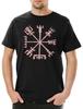 Vegvisir Viking Compass Mens T-Shirt Signpost Celtic Pagan Valhalla Vikings