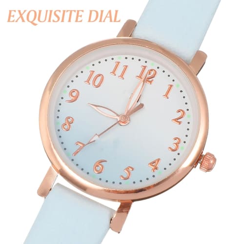 Reloj de Mujer POPETPOP, Reloj para Niños, Reloj Deportivo, Reloj para Niñas, Reloj para Estudiantes, Reloj Luminoso, Resistente al Agua, Analógico, Moderno, Lindo, Azul Cielo