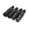 uxcell XLR Male-to-Female Connector Set, Charging Audio Microphone Adapter, MIC Connector, 3-Pin, 4-Pack