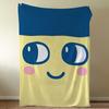 Funny Art Face T-TTamagotchiS-ES Kuchipatchi Blanket Throw Super Cosy Plush Living Room Sofa Couch Childish Birthday Gifts