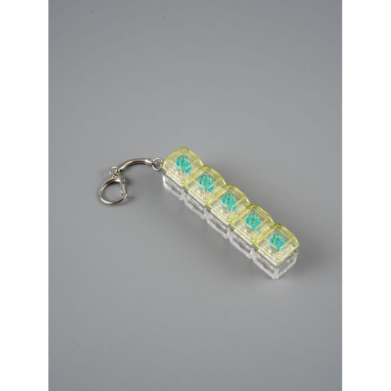 Five-Button Button Decompression Toy Button Shaft Tester Novelty Gadget Keycap Keychain Decompression Button