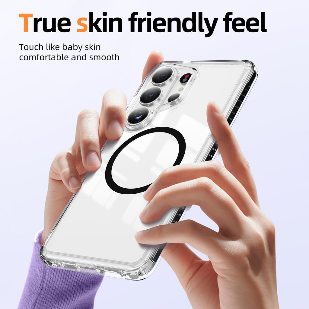 Clear Magnetic Acrylic Phone Case for Samsung Galaxy S26 Ultra S25 Plus S23 S24 Ultra S25 FE S 26 Protective Accessories