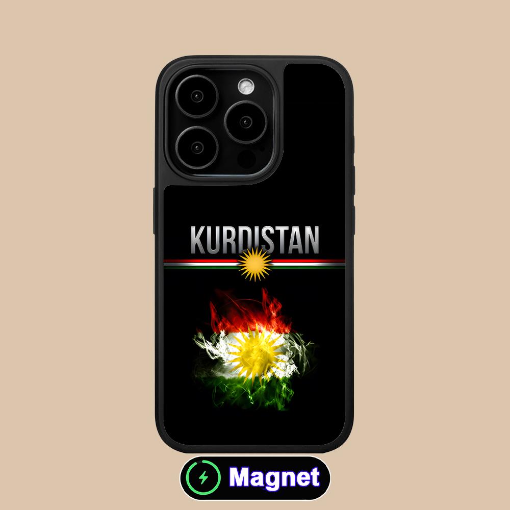 Kurdistan Flag Matte Surface Magsafe Mobile Phone Case for iPhone 17 16 15 14 13 12 11 Air Pro Max Plus Colorful Cover