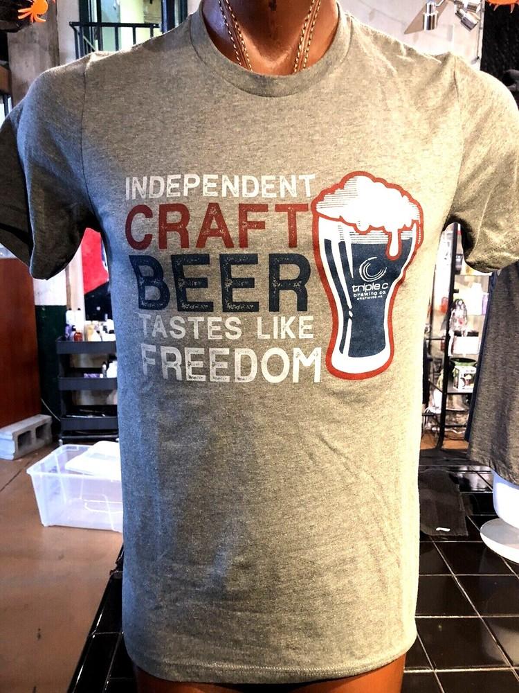 Triple C Brewing Company Beer Gray Medium T-Shirt Charlotte North Carolina Unisex T-Shirt M