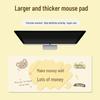 Extra Large Doodle Text Mouse Pad with Lock Edge - Thick, Durable Keyboard Desk Mat