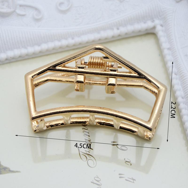 INS Minimalist Metal Claw Hairpin: Small & Medium Retro Hair Clip for European & American Styles, Korean Headwear