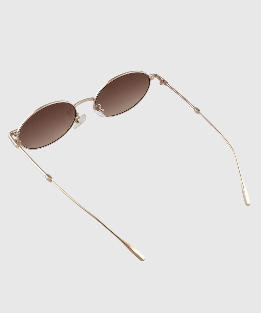 Tuditeo Bib Geek Chic Oval Tinted Nylon Lens Uv Protection Sunglasses C4 Brown