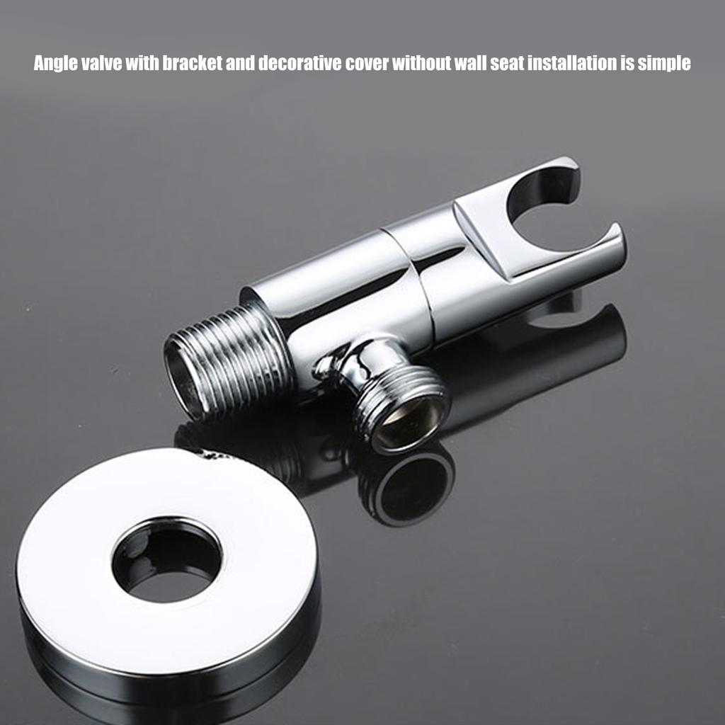 Brass Angle Valve with Support Versatile 1/2 Thread Interface Valves Stable Water Pressure Valves Suitable for Home Use