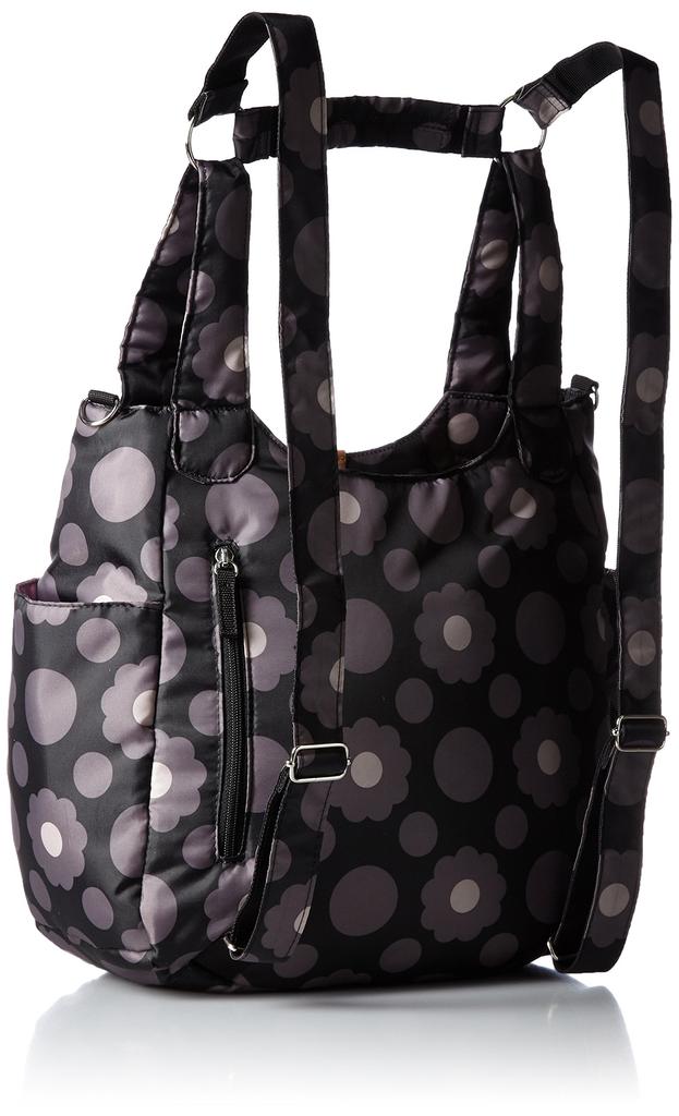 Hannah Flower 3-Way Backpack with H-Shaped Zipper, Lightweight and Large Capacity, from Cookie Flower Cafe