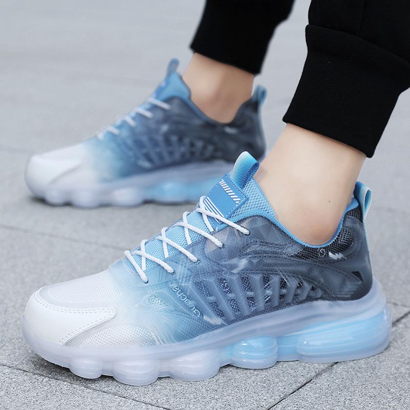 

Large size dad shoes men s shoes jelly sole all black sports shoes trendy youth outdoor cushioning net running shoes wide version 47