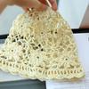 Mixed color hollow flower bag head hat women's spring and summer fine glitter sequins sweet breathable versatile knitted hat