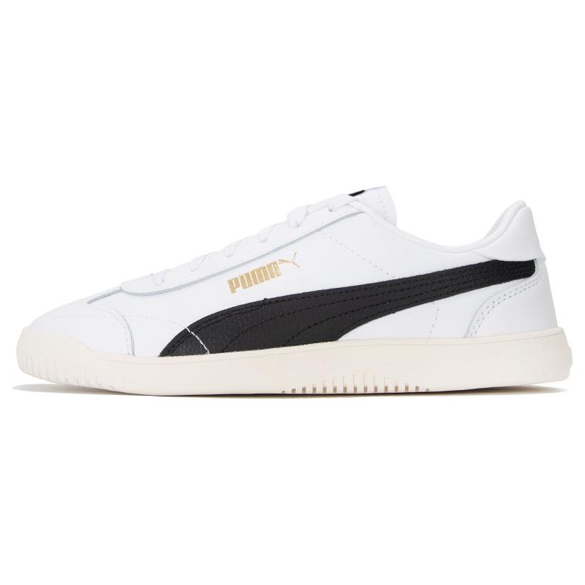 Puma Club 5V5 Low Top Sneakers Unisex Sneakers White Black Gold 389406-03