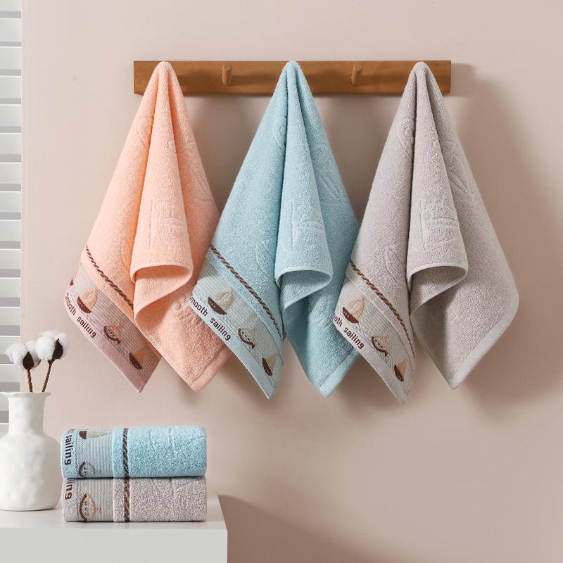 Thickened Absorbent Pure Cotton-Polyester Face Towel – Soft Jacquard Washcloth, All-Cotton Souvenir Gift