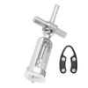 Spiral Cross Corkscrew Zinc Alloy Silver Cork Remover Manual for Restaurant Style C