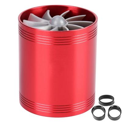 Auto Lufteinlass Turbonator Doppelventilator Turbine Supercharger Gas Kraftstoffsparer Turbo Rot