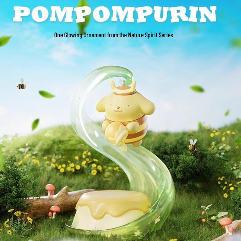 Sanrio Family Luminous Elf Ornament: Kuromi & Pompompurin Atmosphere Lamp