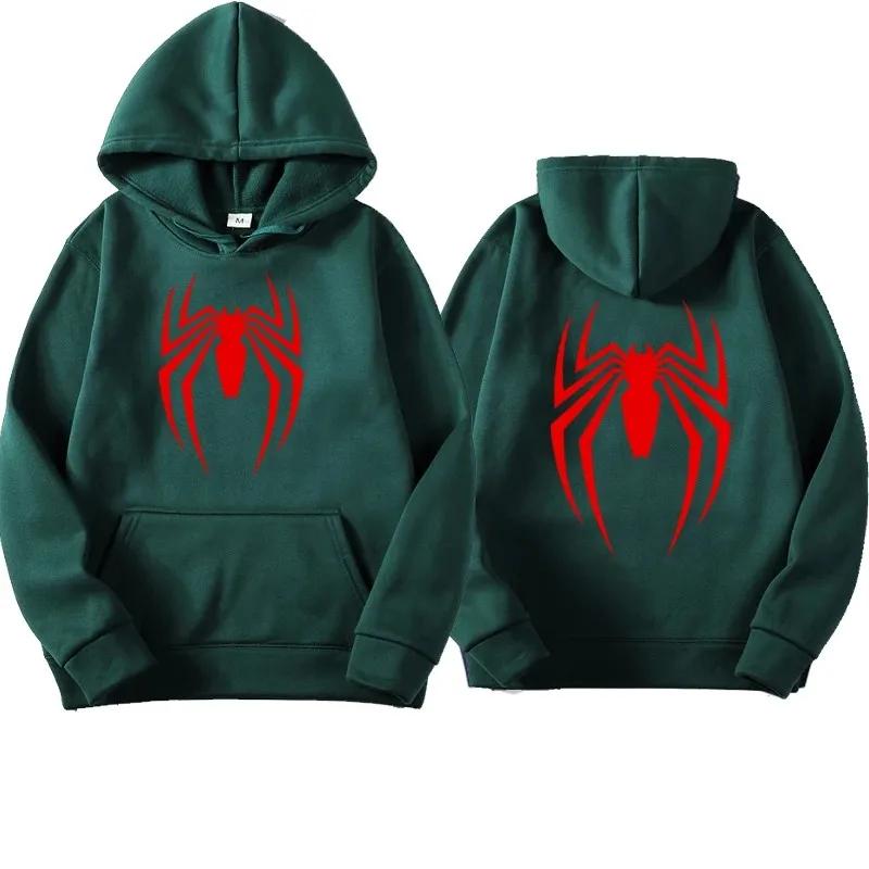 2025 New Women's Hoodie Street Fashion Spider Print Sportswear Casual Fun Loose Hoodie Spider Man Women's Wear
