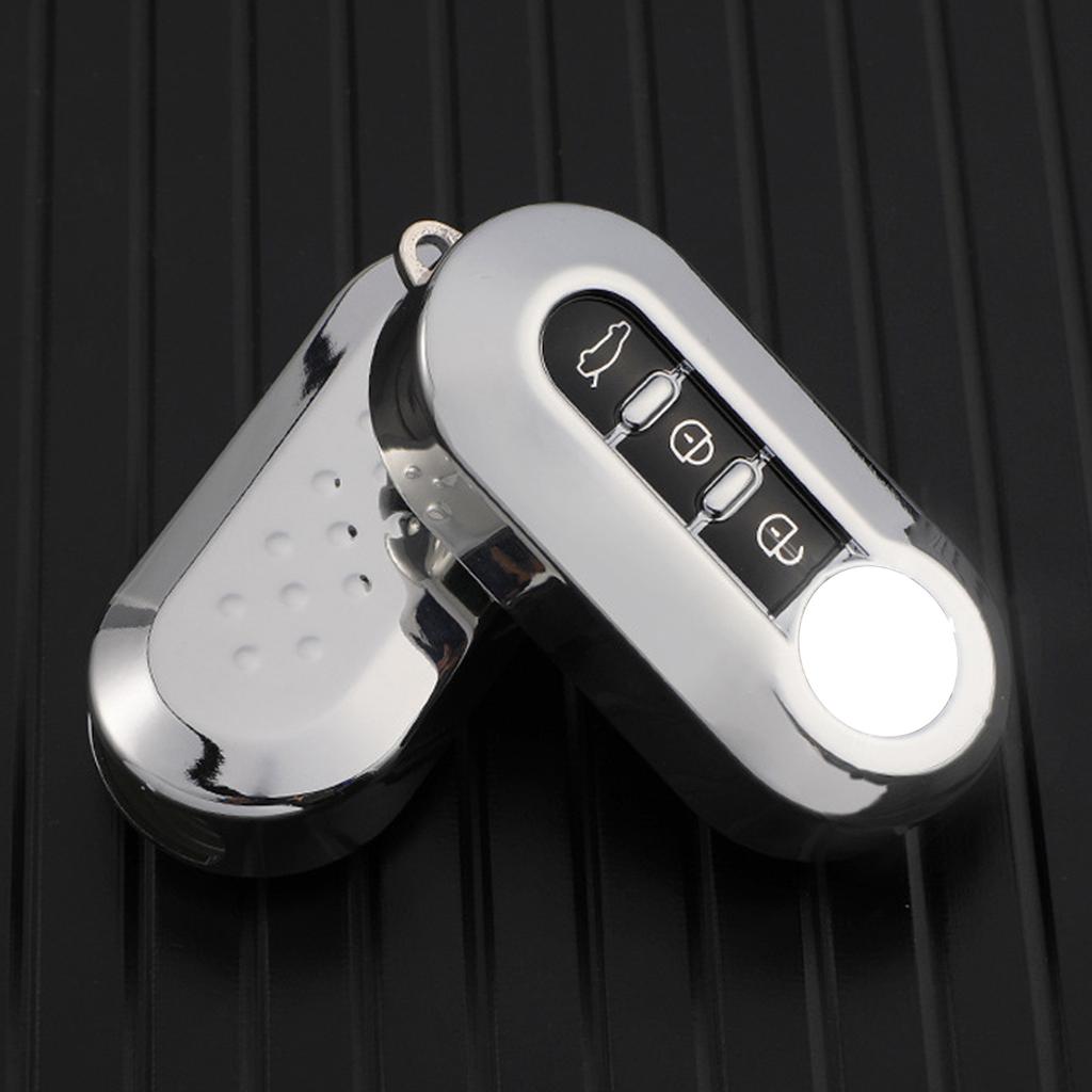 TPU 3 Tasten Auto Flip Schlüssel Fall Volle Abdeckung Für Fiat 500 Ducato Panda 500L Punto Lancia Musa Kuvi Schlüssel Shell Protecor