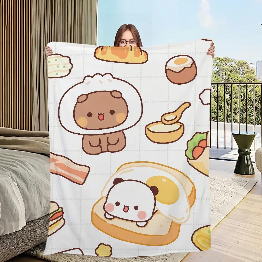 Cartoon Four Seasons Warm Soft Plush Blanket for Sofa Living Room Office Bedroom Travel Gift