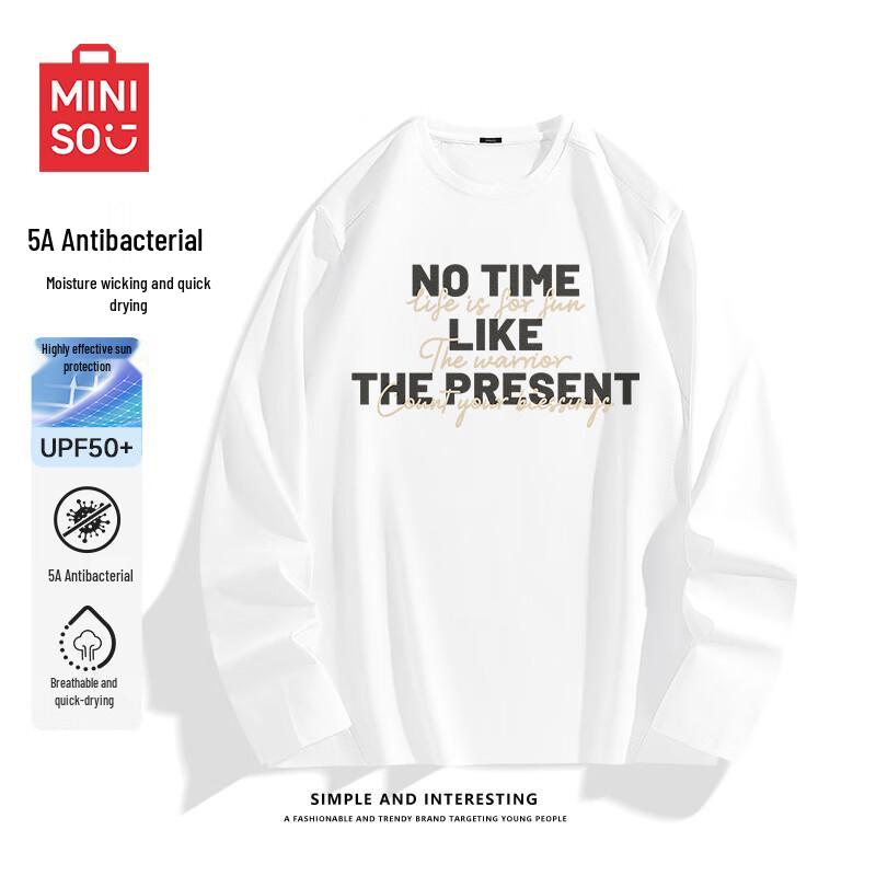 MINISO Men s Outdoor UPF50+ Quick-Dry Long-Sleeve Sports T-Shirt 2XL