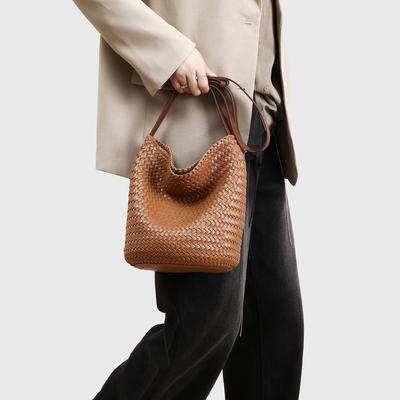 2025 New Niche Design Woven Bag Large Capacity Tote Bag Handbag Women's Shoulder Bag Basket Bag Women's Bag