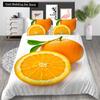Kids Orange Duvet Cover King Queen Fruit Tangerine Bedding Set Tropical Botanical Comforter Cover 2/3pcs Polyester Quilt Cover