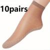 Ice Breathable Socks - Pantyhose, Women's Socks, Spring/Summer/Autumn, Sweat Absorbing and Anti Slip Bottom, Anti Hook Silk Medium Thin Version
