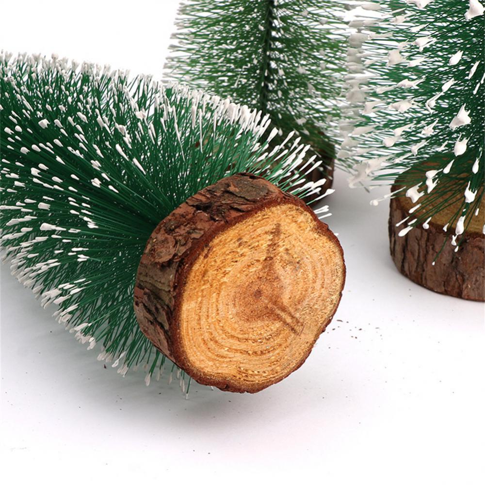 40-10cm Mini Pine Christmas Tree Artificial Tabletop Decorations Festival Plastic Miniature Trees New Year Xmas Party Ornaments