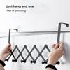 Cârlige Peste Ușă din Oțel Inoxidabil Telescopic Pliabil Suport Pălării Rucsac Agățător Raft Suspendat de Ușă pentru