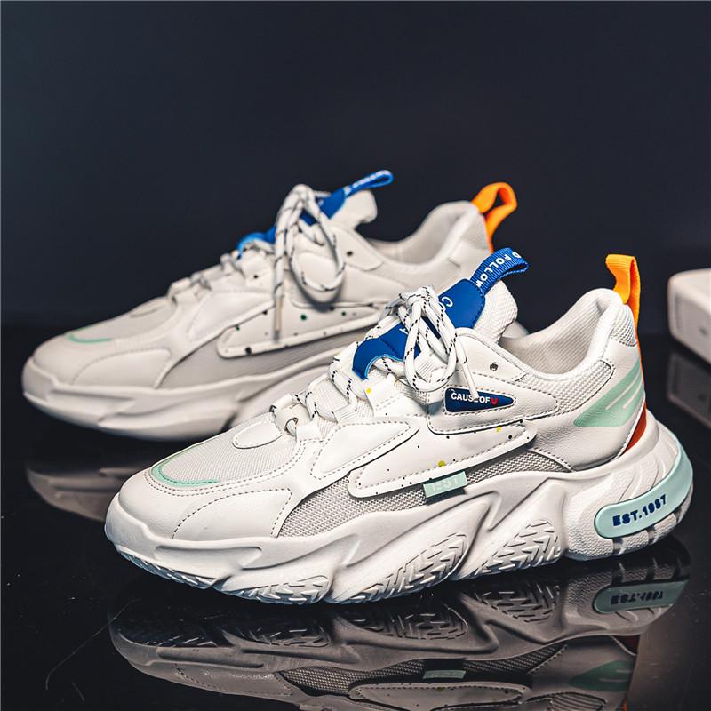 2024 New Shoes Sneakers Spring Breathable Clunky Sneakers Men's Low Top Sports Shoes Casual Shoes Men's Shoes White Shoes Tênis