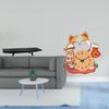 Rustic Cat Shaped Wooden Serving Tray And Silent Wall Clock for Home Decoration Multi Use Snack Bowl