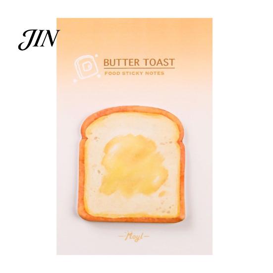 Fun Office Supplies Stick Note Pads, Funny Toast Bread Cookie Cheese Design Cute Notepad, 30 No Residue Notes Sheets/Pad Self Memo Pad for Home