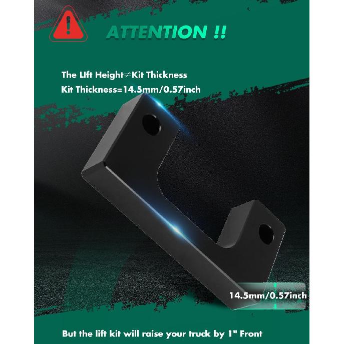 SCITOO 1 Inch Front Leveling Lift Kit Car Lift Strut Spacers Compatible with for Chevrolet Silverado for GMC Yukon 2007-2018