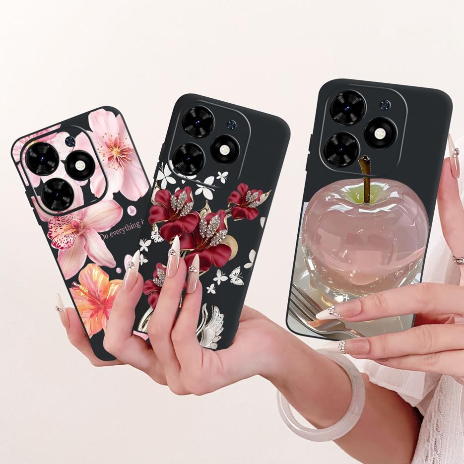 For Tecno Spark Go 2024 Case BG6 Beautiful Butterfly Tree Painted Cover Soft TPU Phone Case For Tecno Spark Go 2024 Fundas Coque
