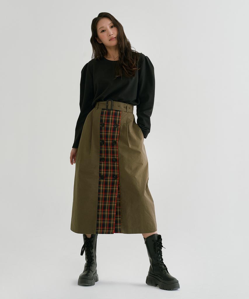 Peulleio Long Button T-Shirt _ Black